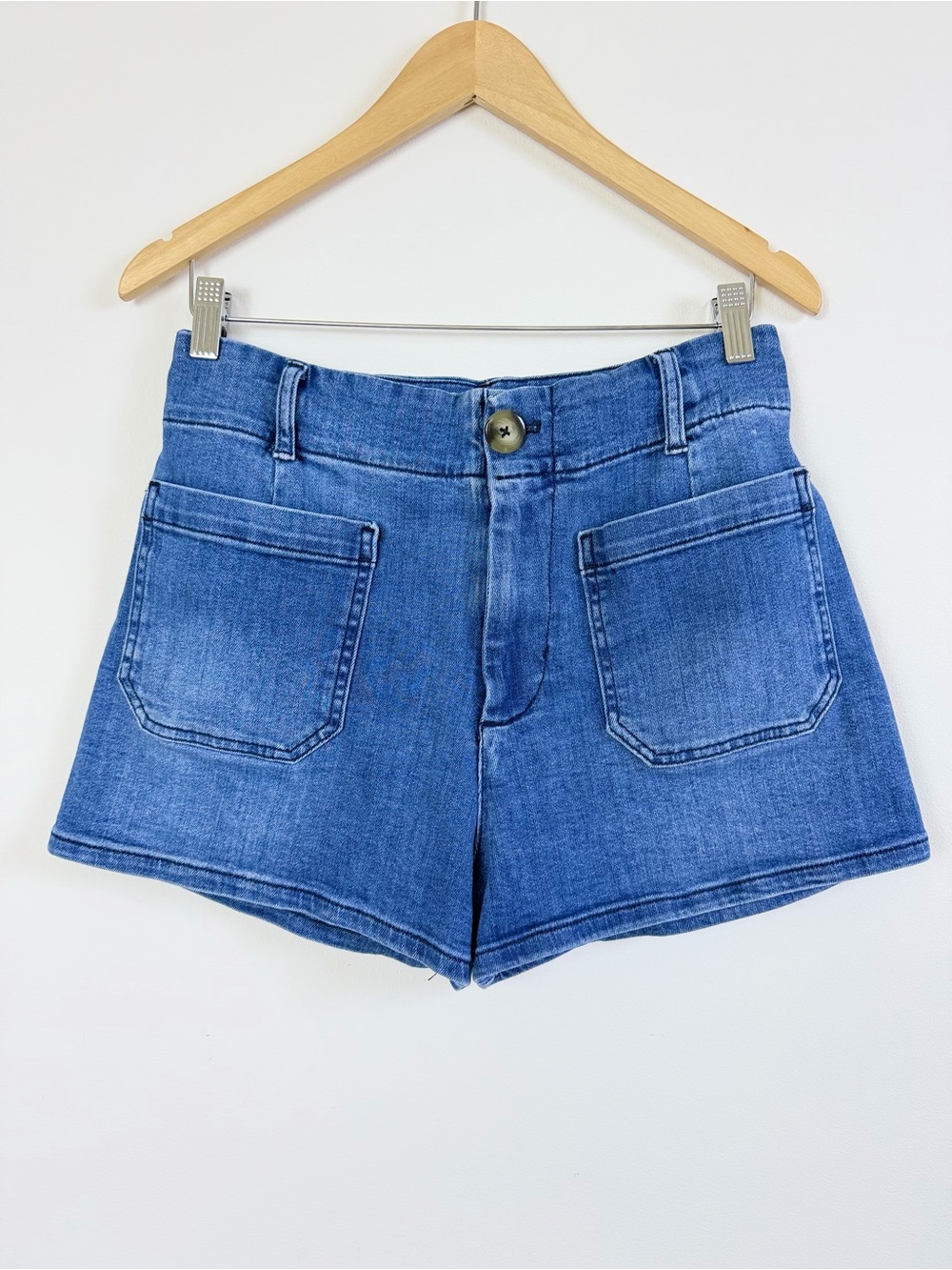 Maeve Anthropologie The Colette Denim Shorts Size 30 Stretch High Rise